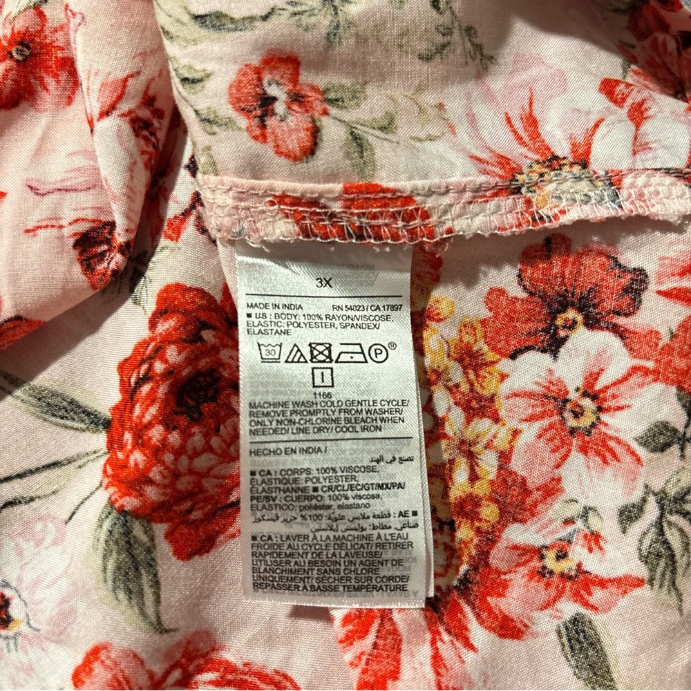 Old Navy Red and Pink Sundress with Bishop Sleeves - Picture 10 of 16